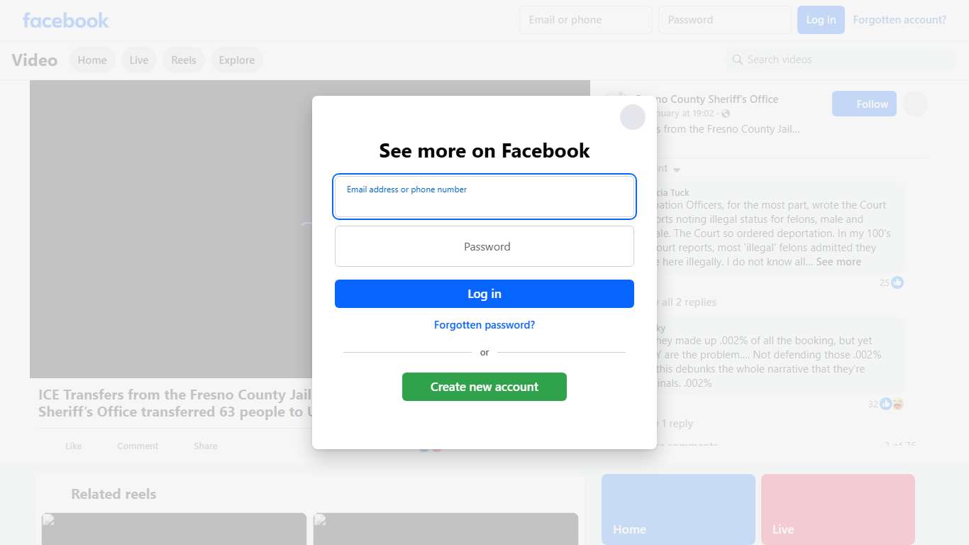 ICE Transfers from the Fresno County Jail In 2025, the Fresno County Sheriff’s Office transferred 63 people to U.S. Immigration and Customs Enforcement / ICE. All of those transferred faced felonies. The breakdown included: 36 crimes against a person, 13 property crimes, 10 drugs crimes and 4 sex crimes. In 2024, the Fresno County Sheriff’s Office transferred 102 people to U.S. Immigration and Customs Enforcement / ICE. All of those transferred faced felonies. The breakdown included: 52 crimes a